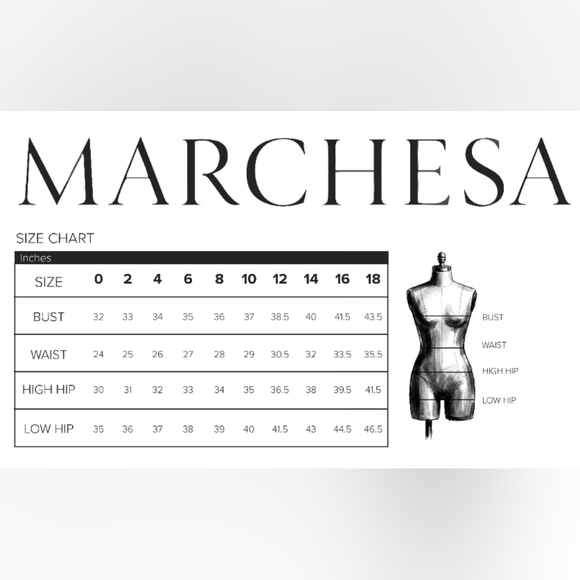 NWOT Size 6 Marchese Notte  Metallic Black & Floral Embroidered Tulle Gown - Picture 16 of 16